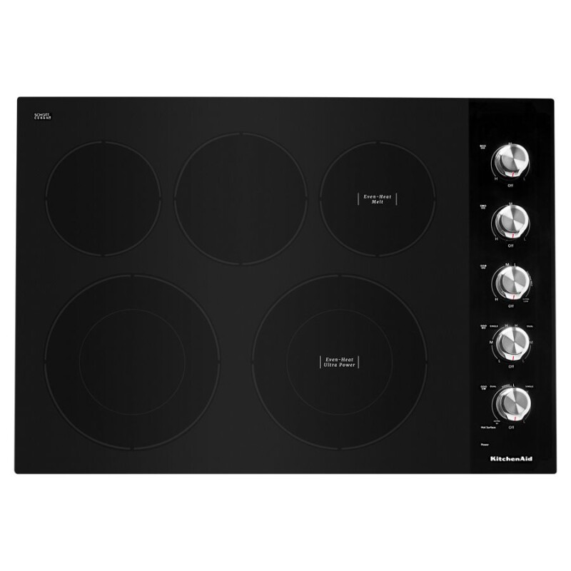 Buy KitchenAid 30" Electric Cooktop with 5 Elements and Knob Controls KCES550HBL
