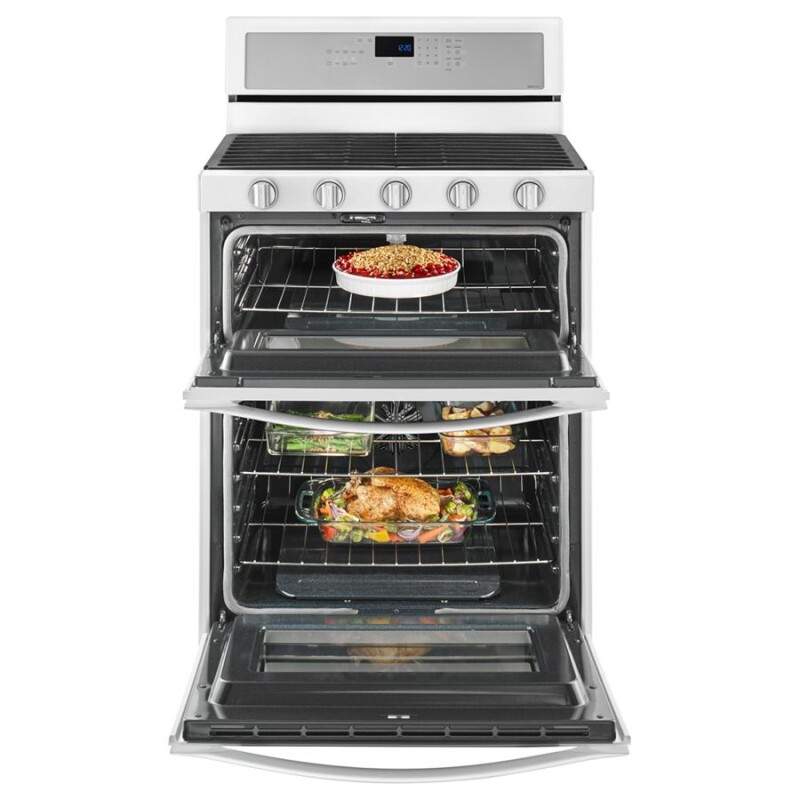 Whirlpool® Gas Double Oven Range With Center Oval Burner WGG745S0FS
